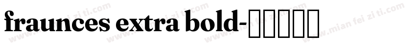 fraunces extra bold字体转换